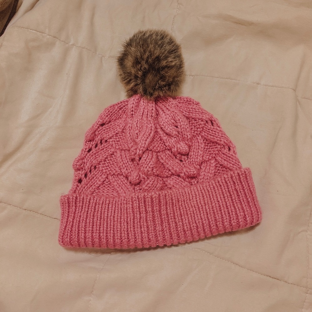 Cutie Pink PomPom beanie